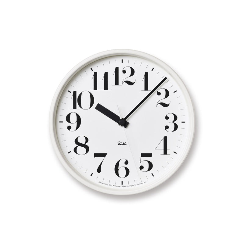 RIKI STEEL CLOCK 電波時計 RIKI STEEL CLOCK 電波スイープ式 細数字指標／ダークグレー