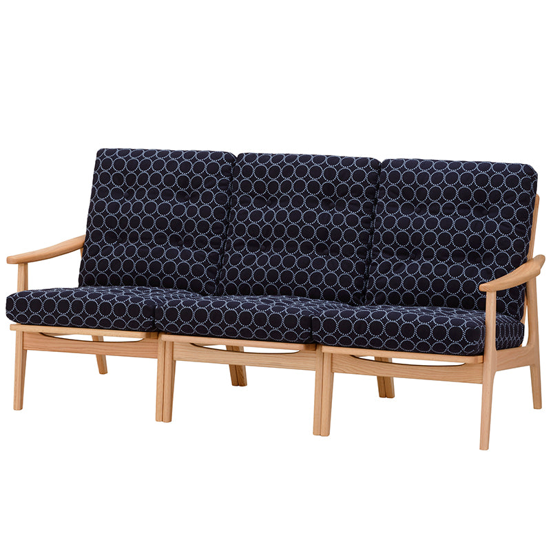 マルニ60 フレームチェア ハイバック3シーター（オーク／ハイバック