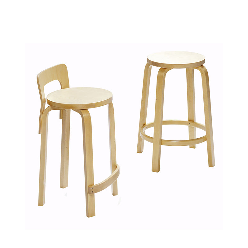 楽天市場】アルテック Artek 64 HIGH STOOL ハイスツール 64 バーチ材 椅子 カウンター チェア  高さ：2タイプ（65cm・75cm） デザイン：Alvar Aalto 座面 ブラック リノリウム 脚部 クリアラッカー仕上げ フィンランド 北欧 :  アトラクト