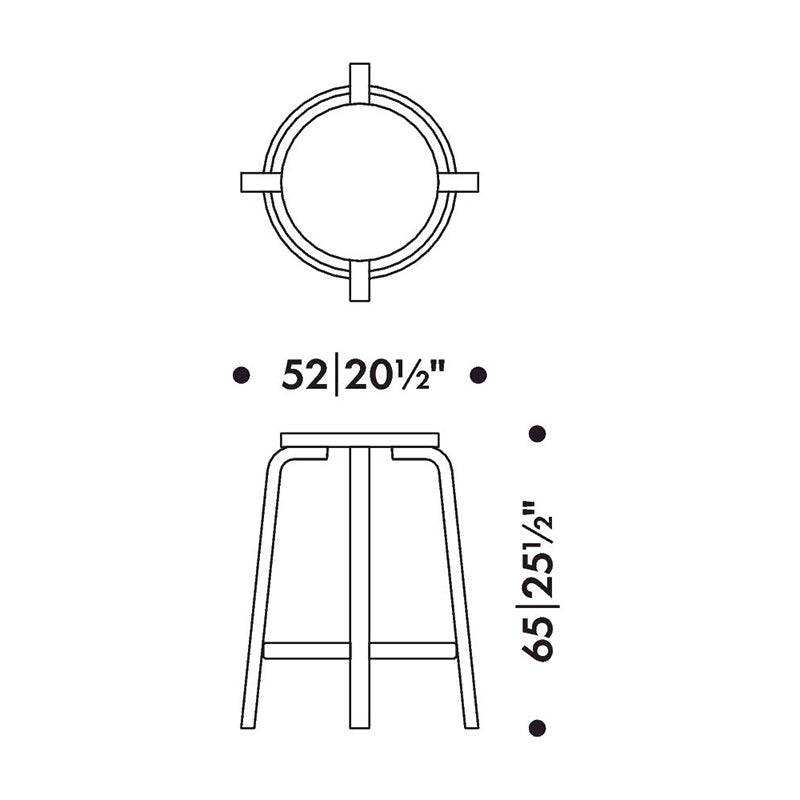 Artek（アルテック）64バースツール / 高さ65cm