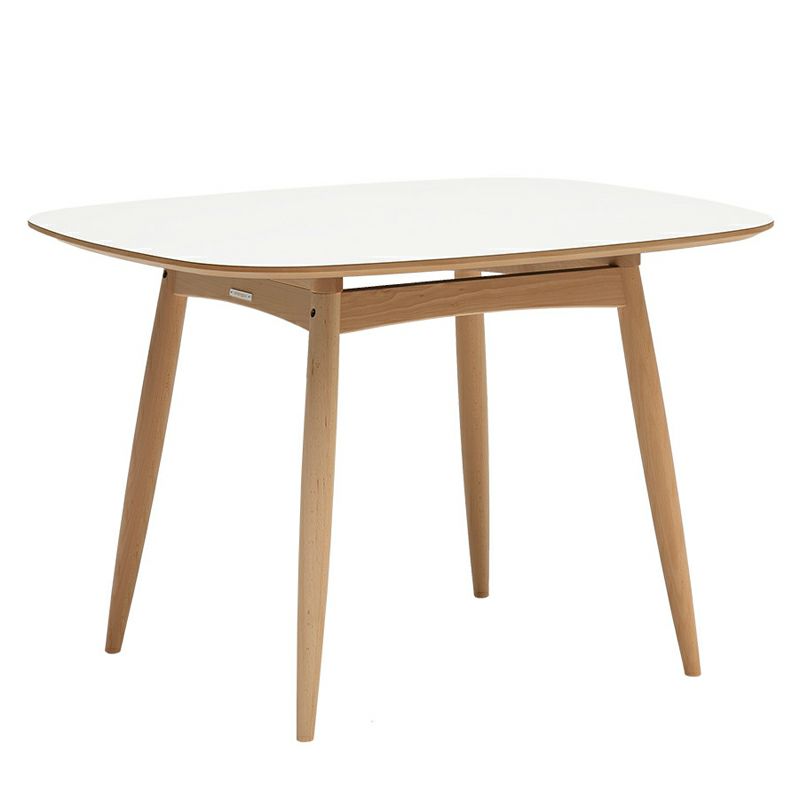 カリモク60+ Dテーブル（メラミンホワイト/ピュアビーチ色塗装）