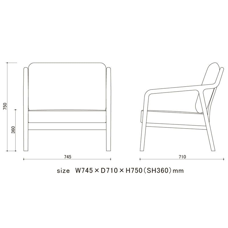 宮崎椅子製作所 PePe sofa（ペぺソファ） 1シーター