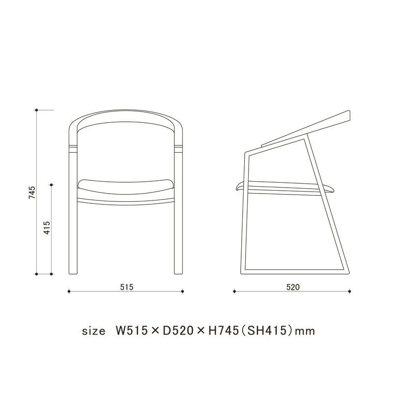 宮崎椅子製作所 C chair（シーチェア）背革張タイプ
