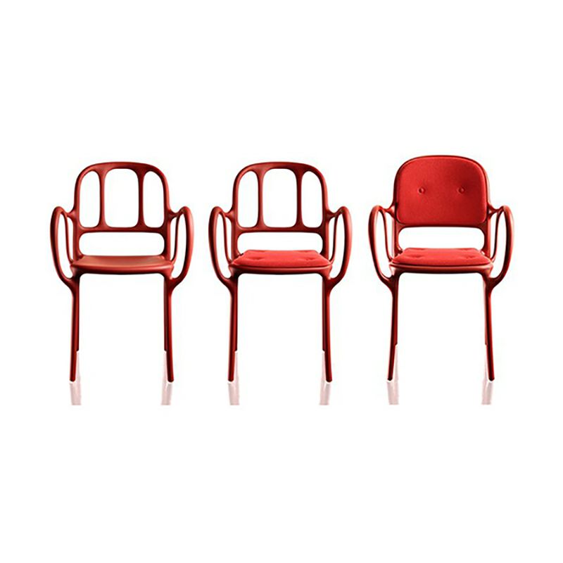 マジス■MILA/ミラ　アームチェア　ダイニング　レッド　赤　スタッキング　屋外 マジス□MILA/ミラアームチェアダイニングレッド赤スタッキング屋外