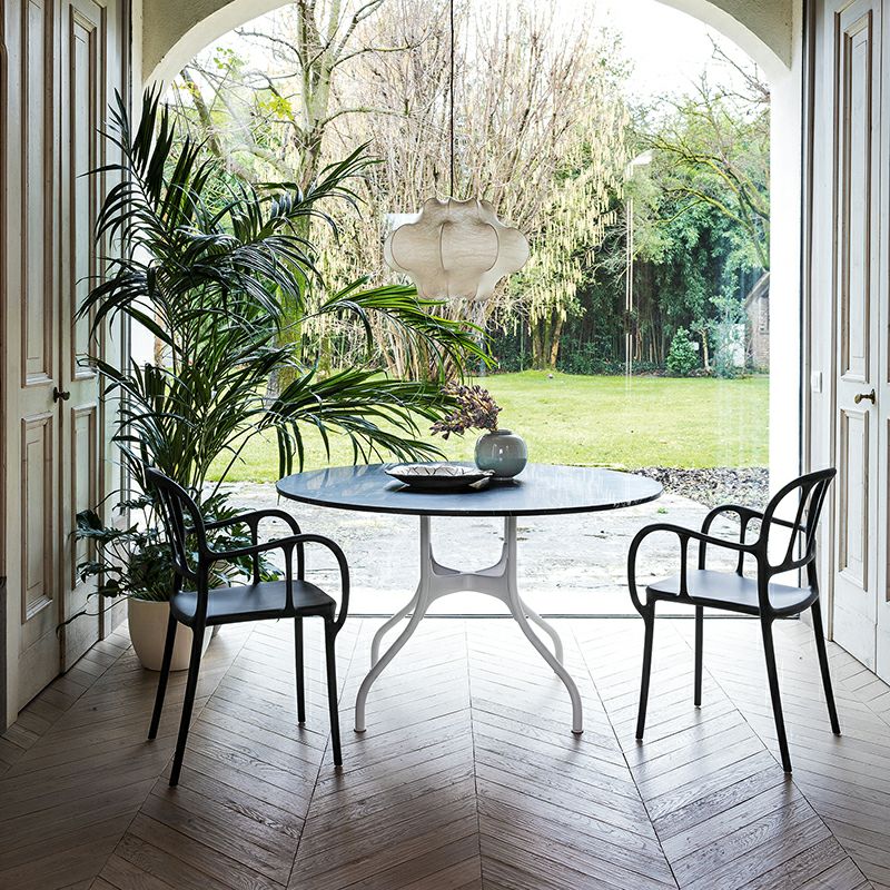 マジス□MILA/ミラ アームチェア ダイニング レッド 赤 スタッキング