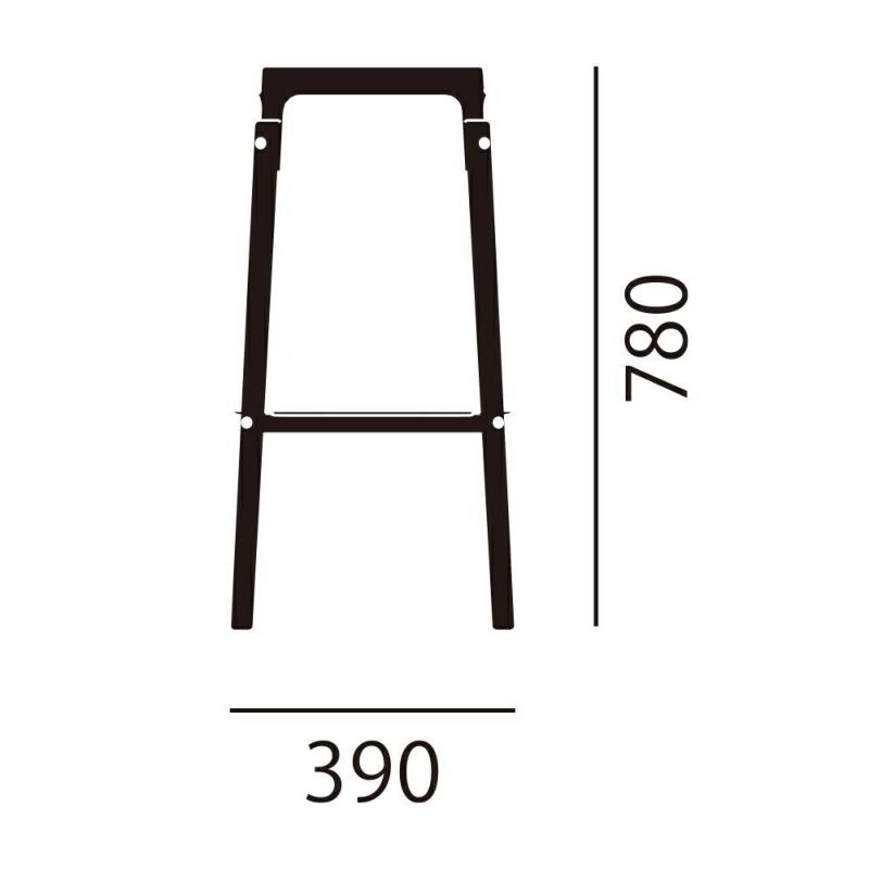 MAGIS(マジス) Steelwood stool(スティールウッド スツール)座面高78cm 