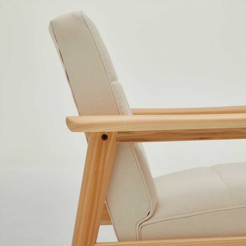 カリモク60 Kチェア1シーター美作ヒノキ×倉敷帆布